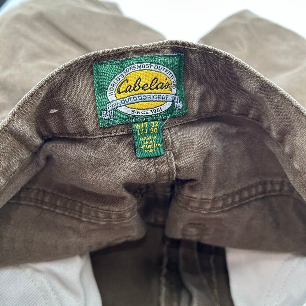 Mens Brown Double Knee Cabela's Canvas Upland Brush Guard Pants 32x30 act(31x29) - Picture 4 of 11
